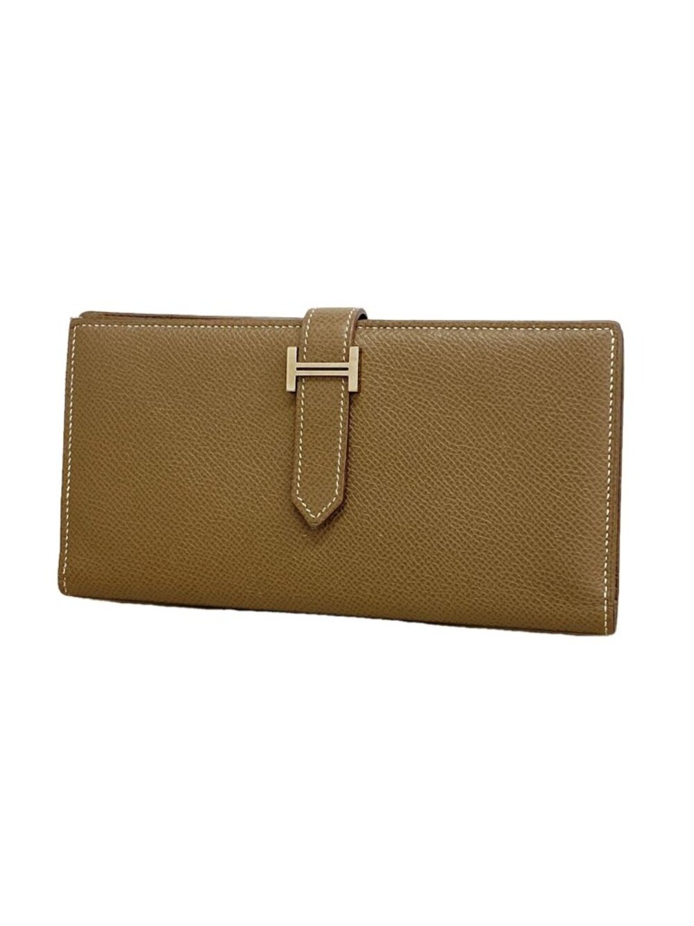 Hermes Wallet Bearn Soufflet Veau Epsom Etoupe Silver